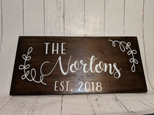 Load image into Gallery viewer, Large Established Sign with Floral Embellishments