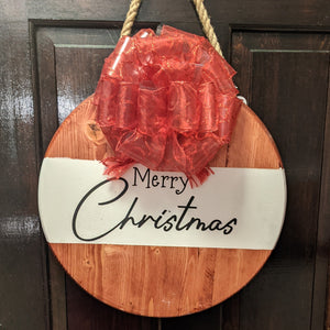 Stained Merry Christmas Door Hanger